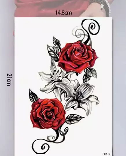 تتو موقت گل رز 