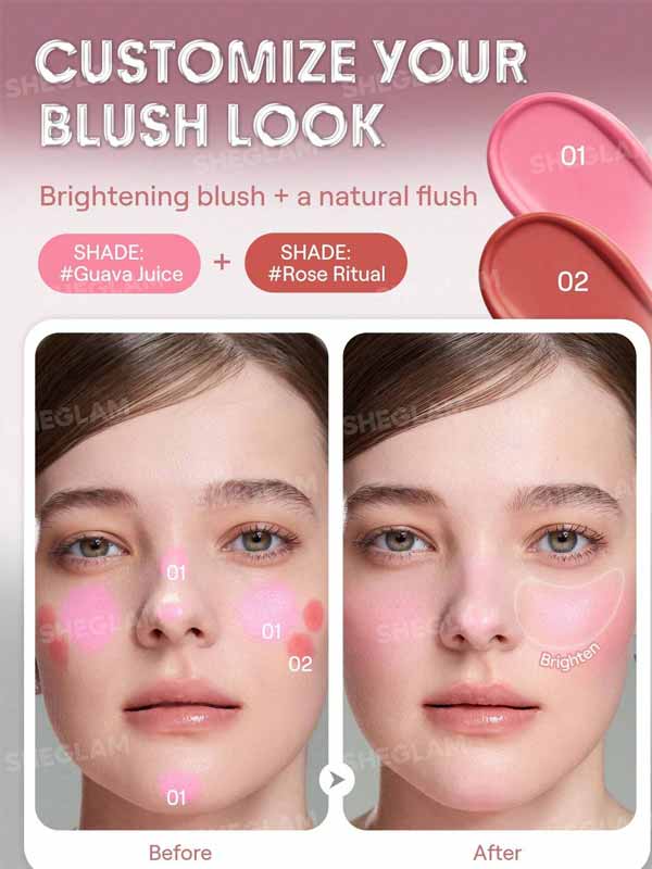 رژگونه زدن با رژگونه استیکی شیگلم
