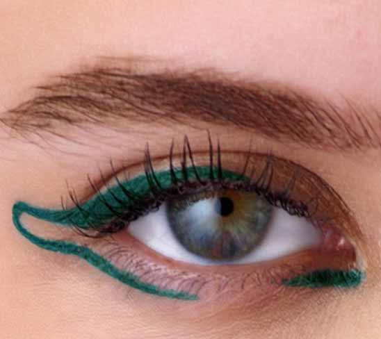 خط چشم گرافیکی سبز
