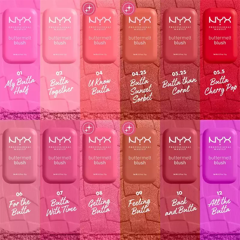 رنگ‌بندی رژگونه نیکس Buttermelt Blush