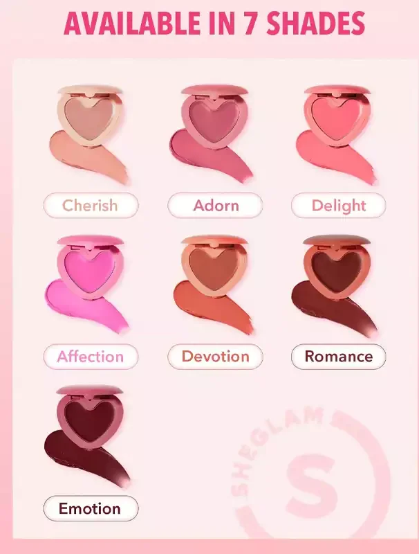 شید رنگی رژگونه قلبی شیگلم