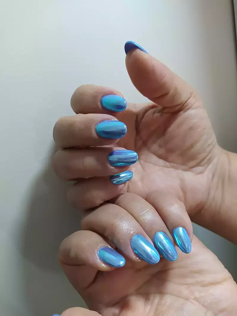 پودر کروم طراحی ناخن