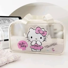 کیف آرایشی شفاف هلو کیتی مدل Hello Kitty