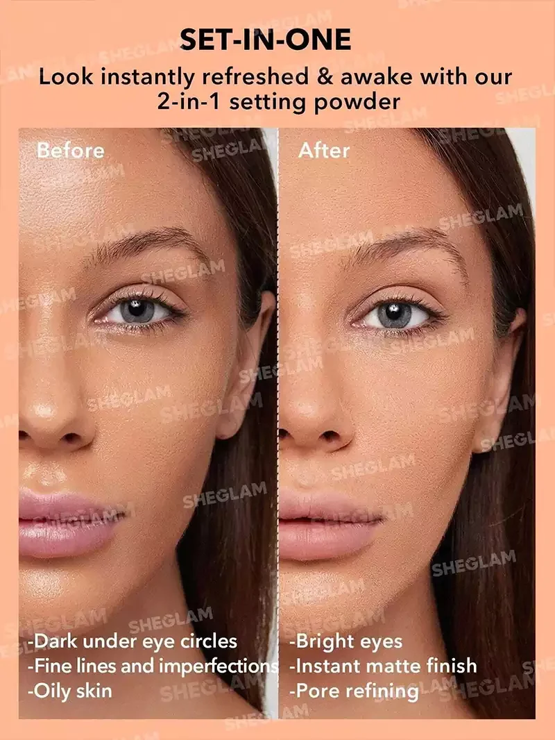 پودر فیکس دو طبقه رنگ شفاف