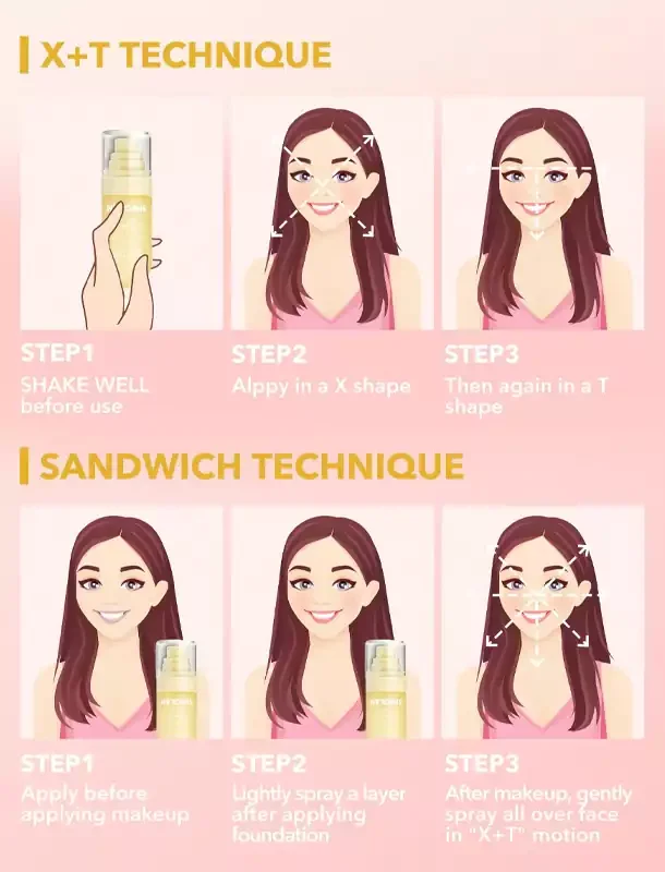 نحوه استفاده اسپری فیکس شیگلم matte fresh