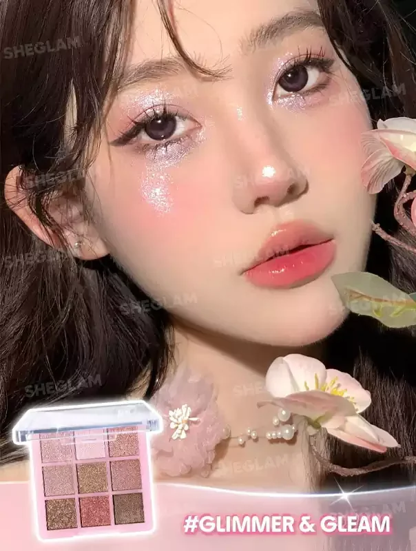 پالت سایه صورتی شیگلم مدل Glitter & Gleam