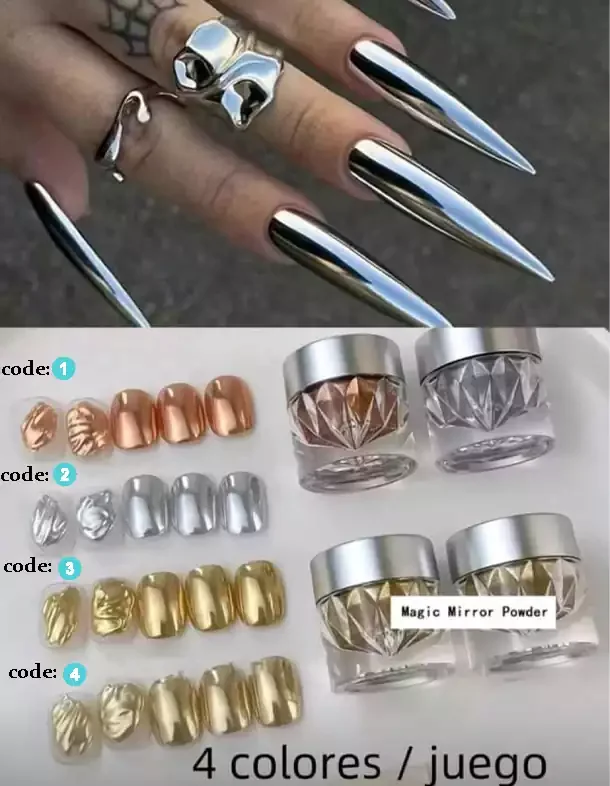 پودر کروم جواهری آینه ای -رنگبندی