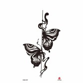 تتو موقت طرح black butterfly