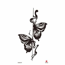 تتو موقت طرح black butterfly